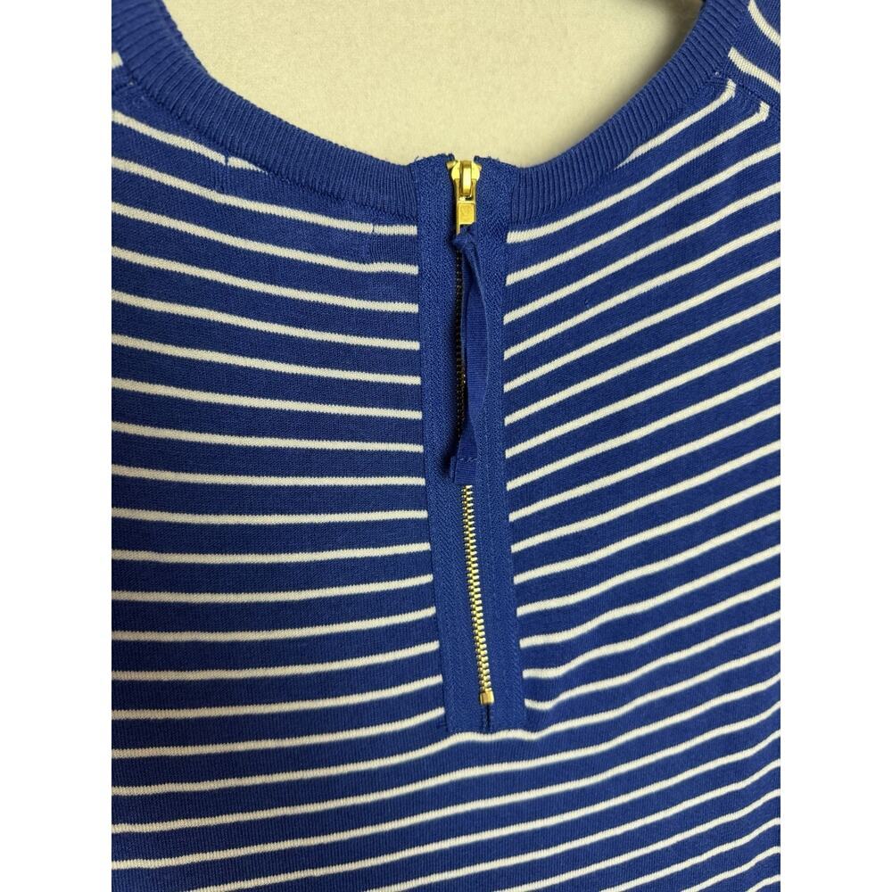 Premise Women's Short Sleeve Blue White Stripe Lightweight Sweater Top Size L - Picture 7 of 7